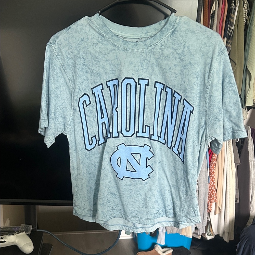 Pressbox Blue Carolina Crop Top